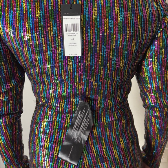 BCBGMAXAZRIA Rainbow Sequin Dress - Picture 2 of 9